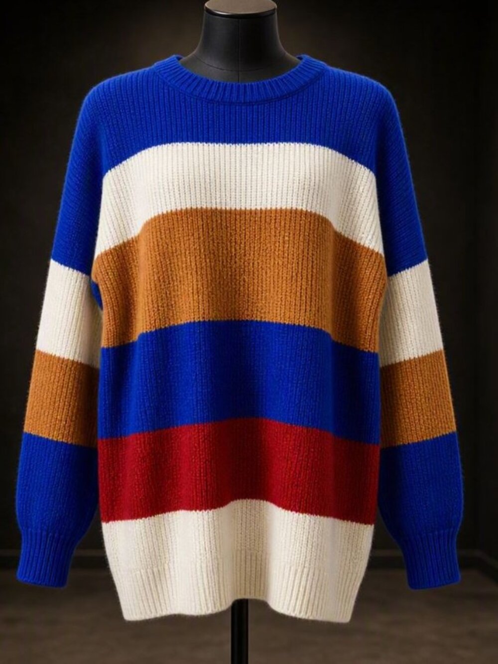 Multicolored Stripes Sweater Dress
